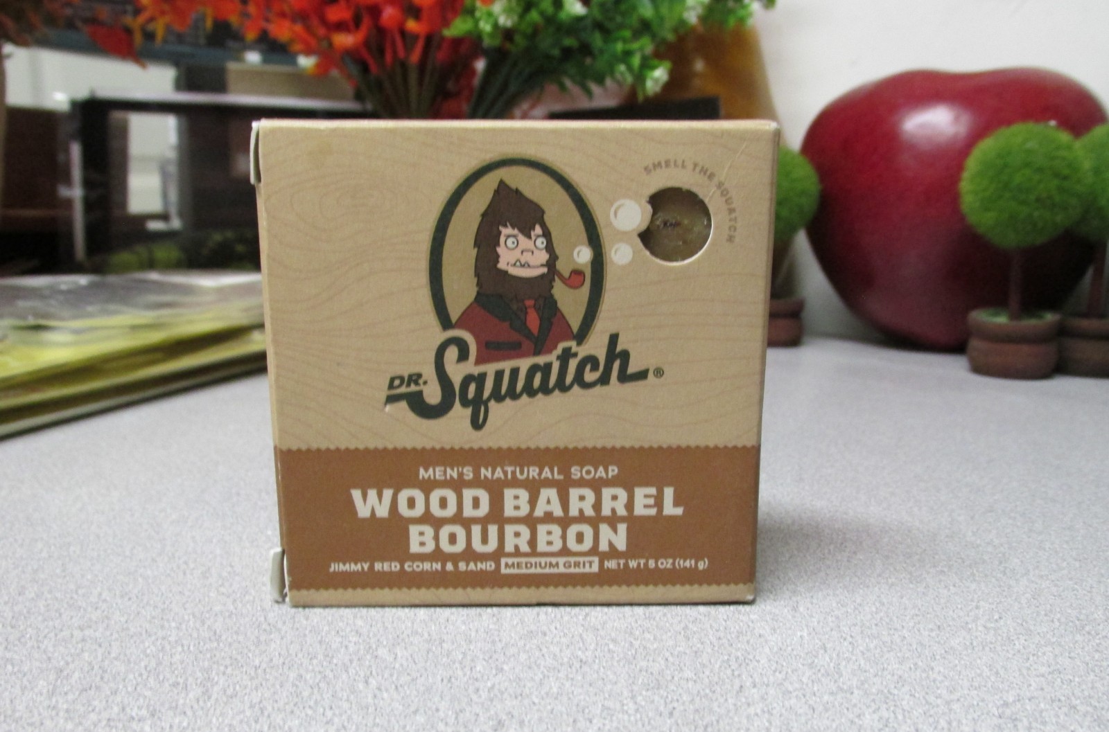 Dr. Squatch Mens Natural Soap Wood Barrel Bourbon 5oz