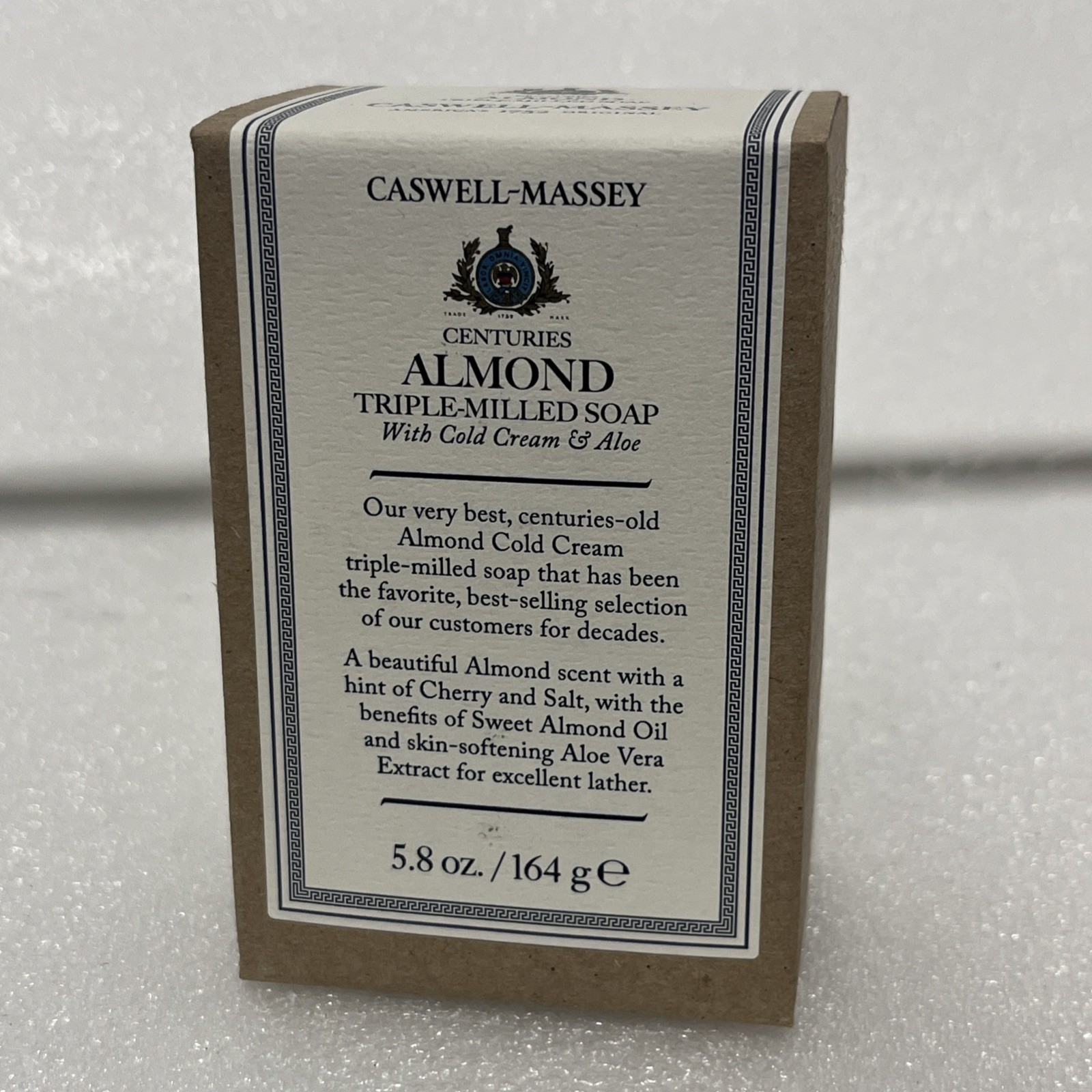 Caswell Massey Centuries Almond Triple Milled Bar Soap 5.8 Oz