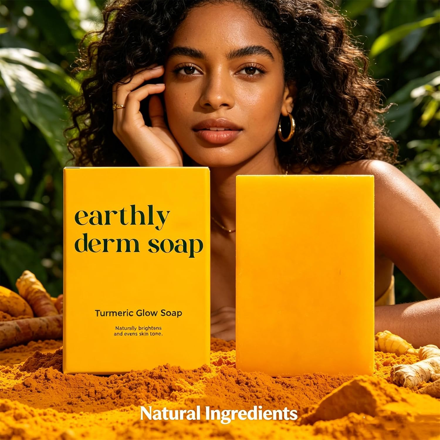 Turmeric Glow Soap, Natural Handmade Bar, Gentle Cleansing and Moisturizing, for