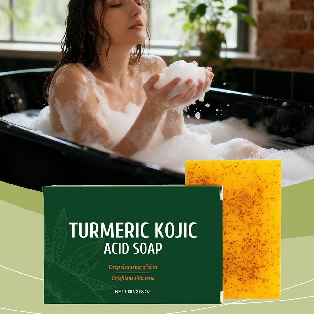 Turmeric Kojic Acid Soap Dim Spot Whiteninsideg Lightening Skin Soap 100g