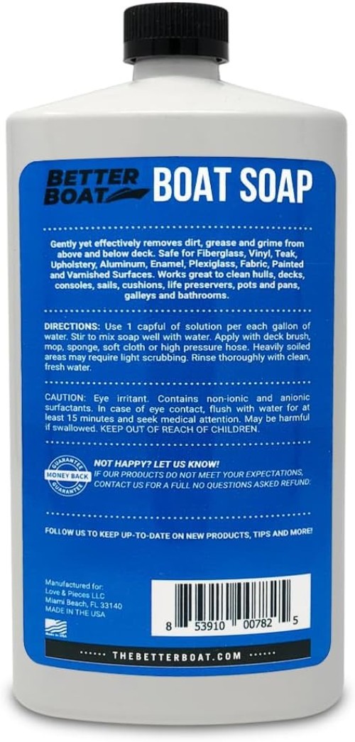 32 Fl Oz Marina Soap – Safe Cleaner for Fiberglass, Aluminum, and More