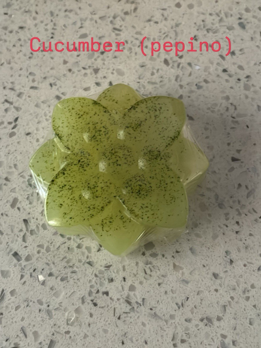 Loren Handmade All Natural Cucumber Floral Flower Body Bar Soap Green