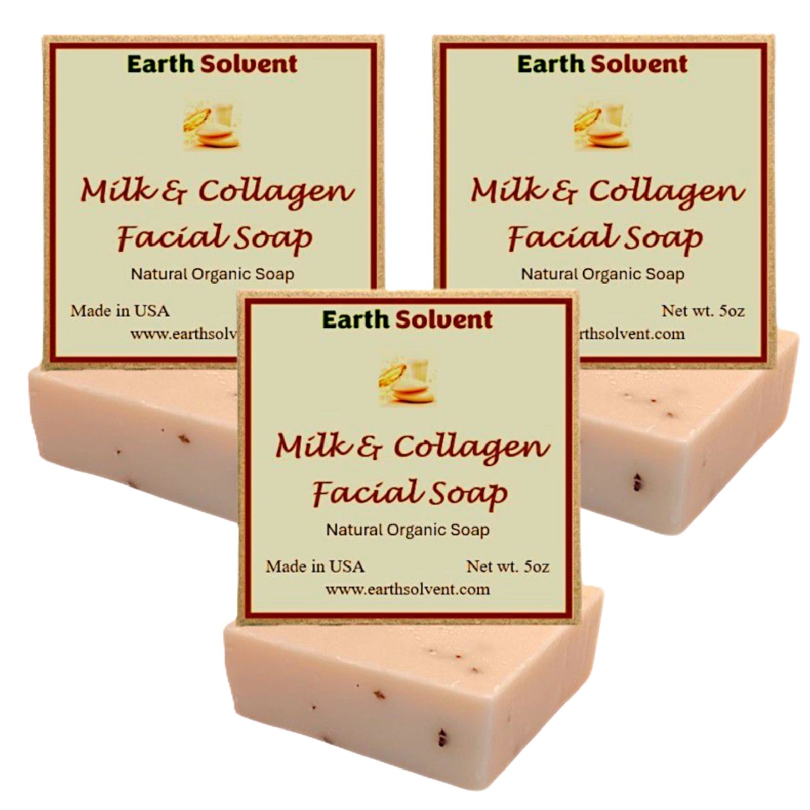 All Natural Organic Bar Soaps Cold Process Soap Made in USA 5oz each Pack of 3