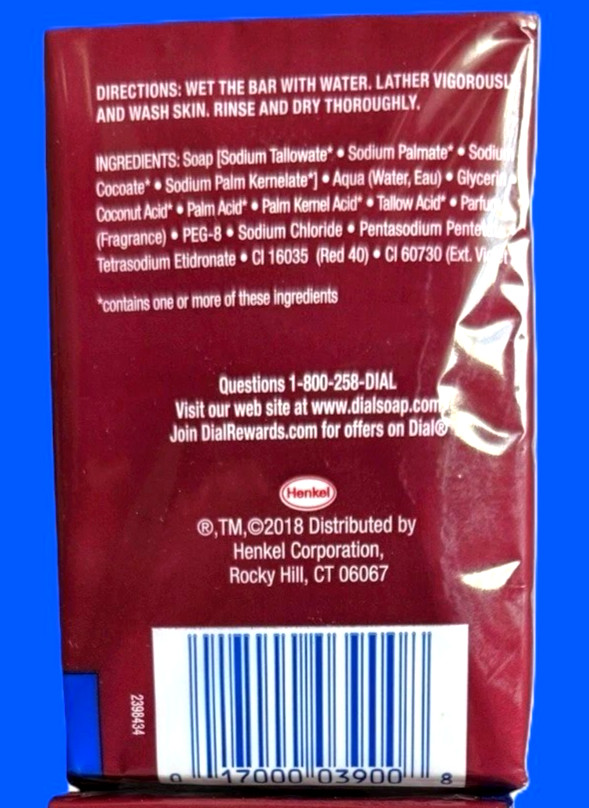 Dial Glycerin Soap Bars with Power Berries Raspberry Pomegranate 12 Oz 3 Pack