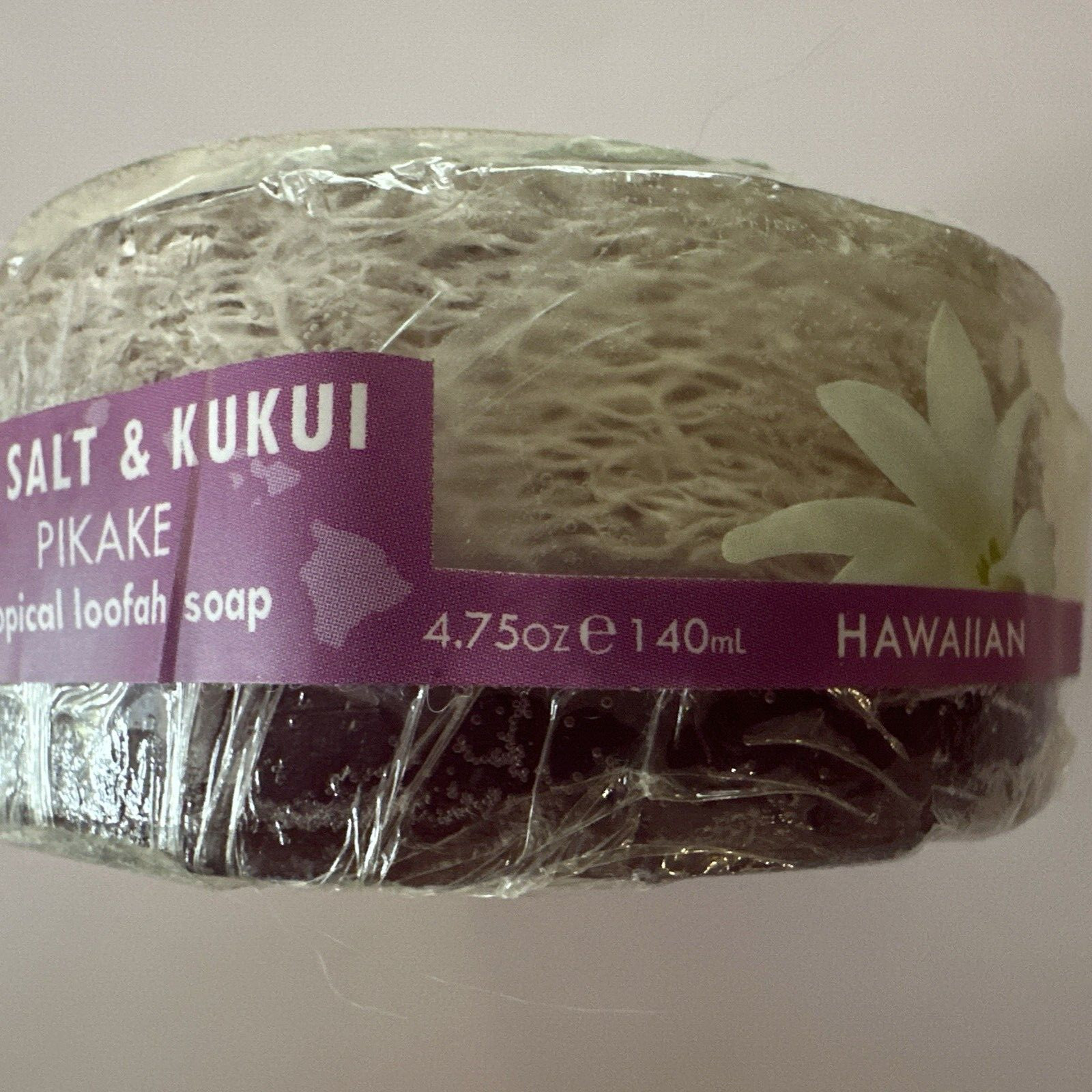 Maui Soap Co Loofah Soap – Pikake with Sea Salt & Kukui Oil