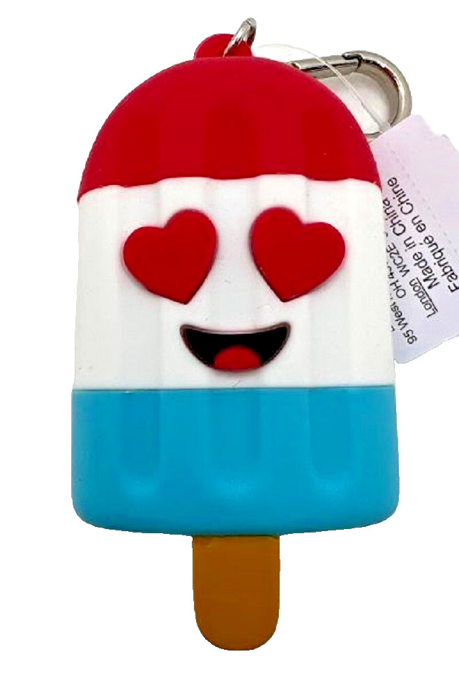 Bath & Body Works Red White Blue Smiley Popsicle Hand Gel Pocketbac Holder