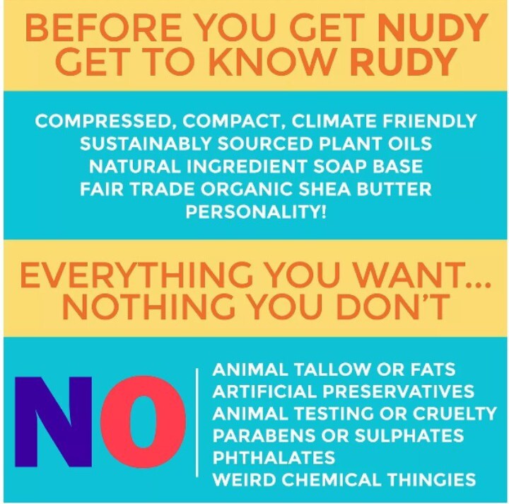 Ɣ NUDY RUDY (4.2 Oz.) Bar ●SEA. SALT. SUDS● Sea Salt Extract & Shea Butter Soap.