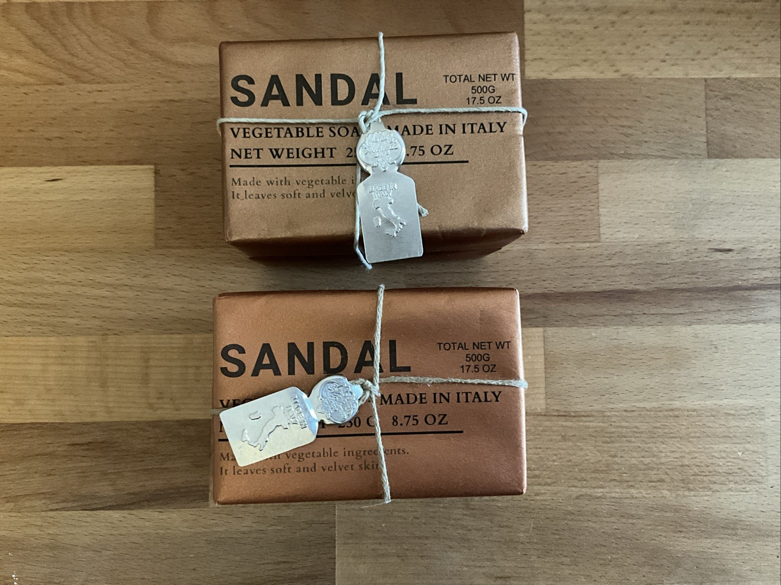 2-Pack Alchimia ~ Sandal Vegetable Bar Soap for Men 4 X 8.75 oz Each