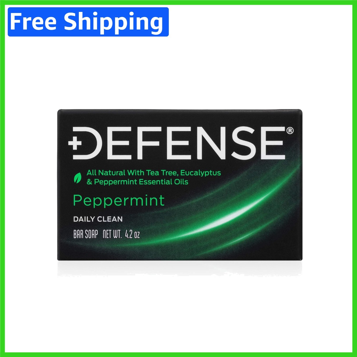 Peppermint Bar Soap for Men (4.2oz) | Hypoallergenic with Tea Tree & Eucalyptus