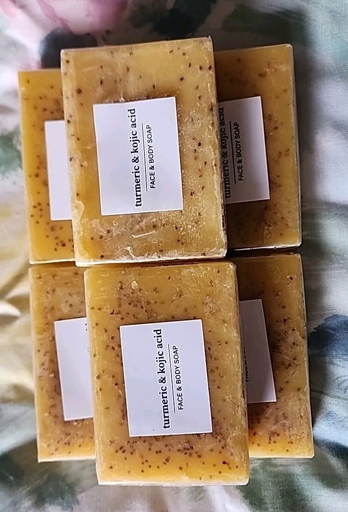 Face And Body Soap, Turmeric And Kojic Acid Soap, Face And Body Soap, 6 Pcs, New
