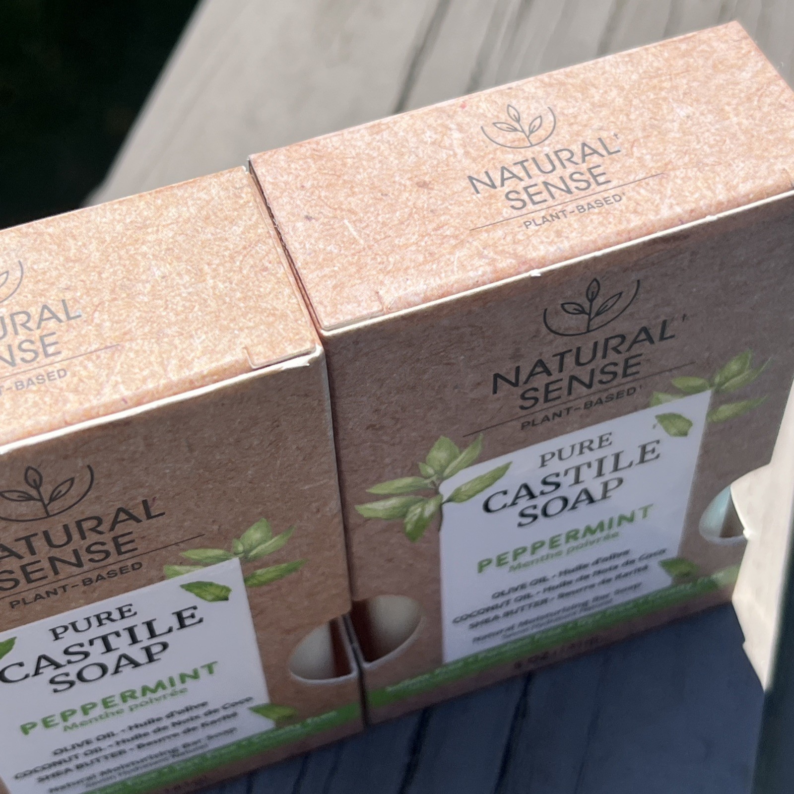 Natural Sense 4 Pack Pure Castile Soap Peppermint 5 oz Plant-Based Yuka 98/100