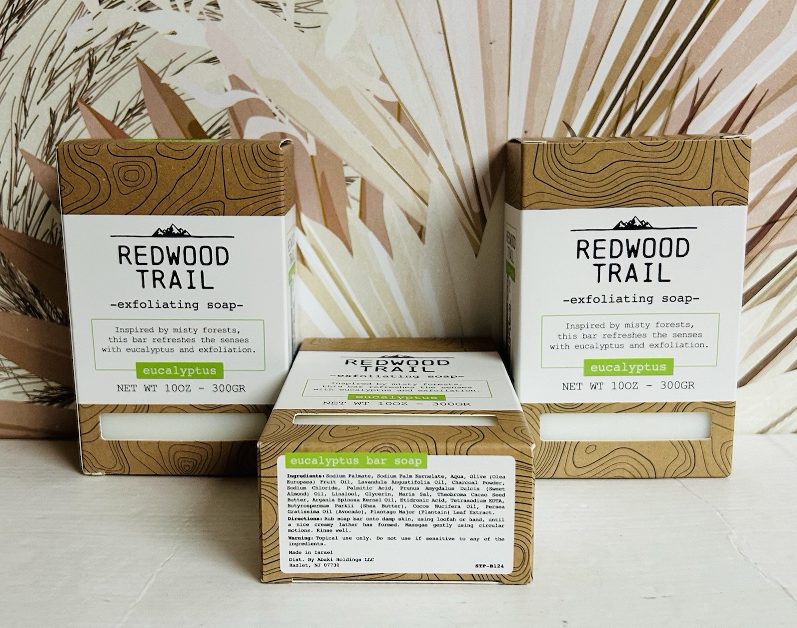 3-Pack Redwood Trail ~ Eucalyptus Exfoliating Bar Soap 10 oz Each