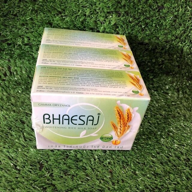 Bhaesaj whitening rice milk soap