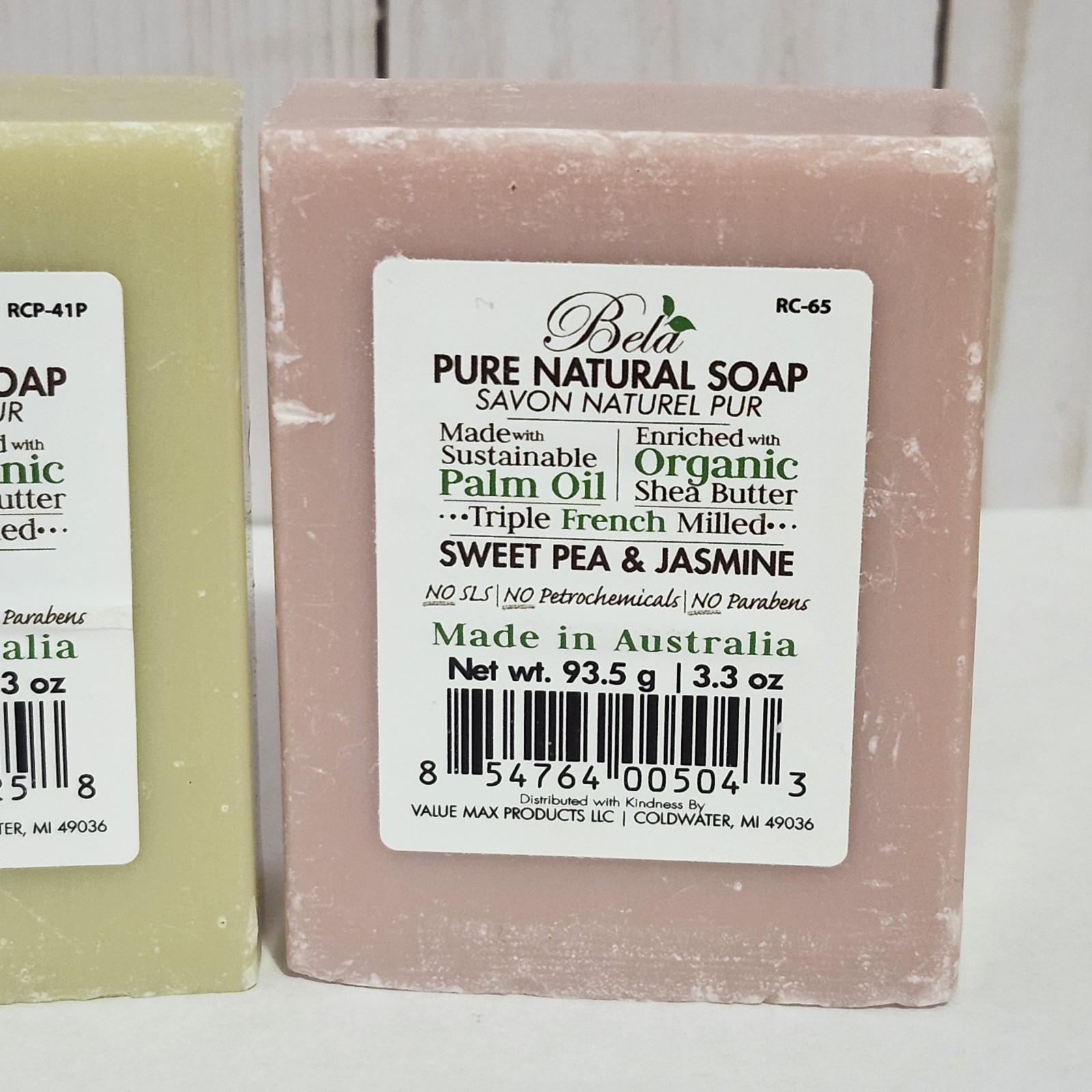 3-Bela Organic Shea Butter Triple Milled Natural Soaps 3.3 oz. Bars 3 Scents
