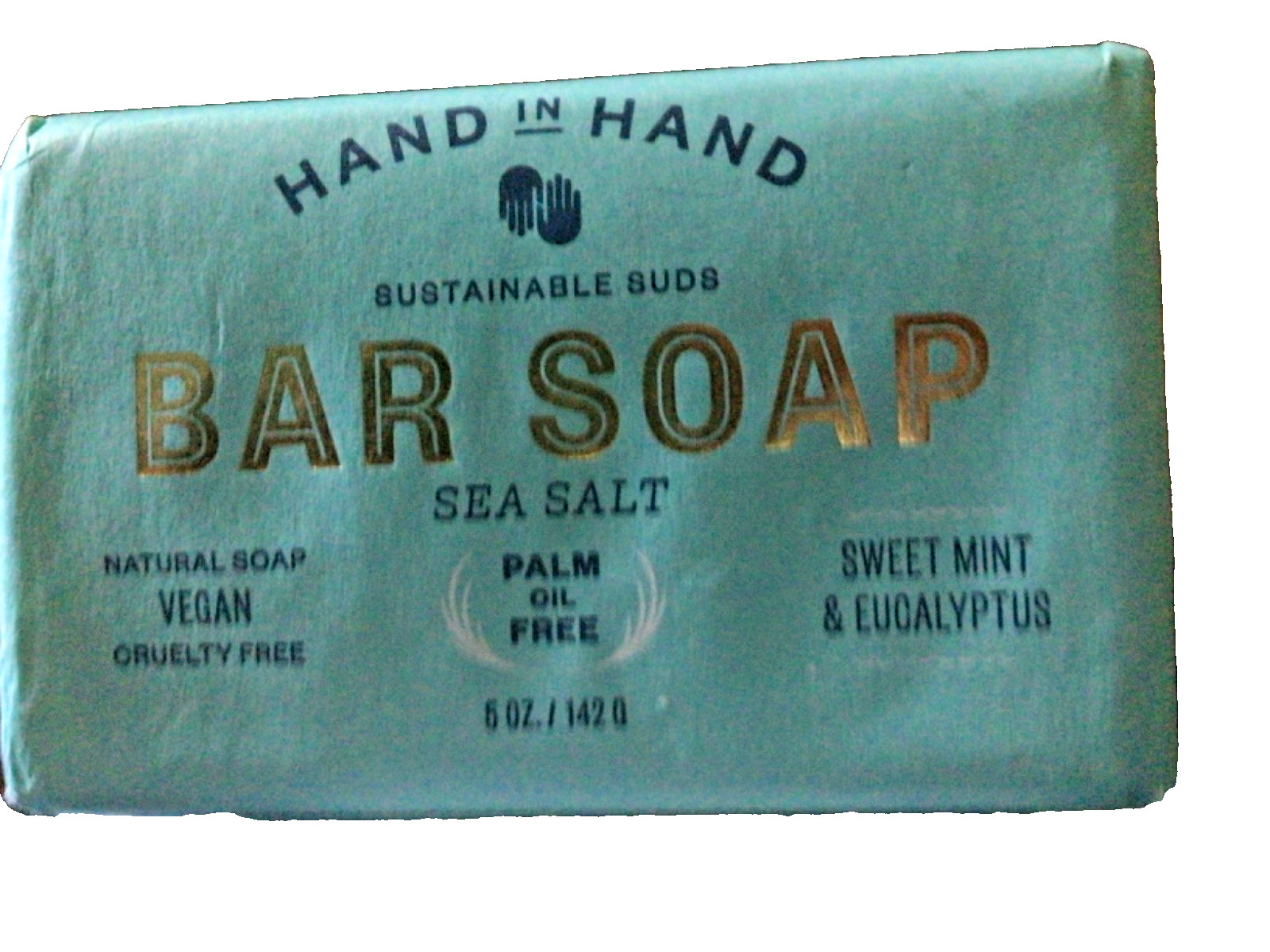 Hand in Hand Bar Soap Sea Salt Sweet Mint & Eucalyptus 5 Oz Sustainable Sud New