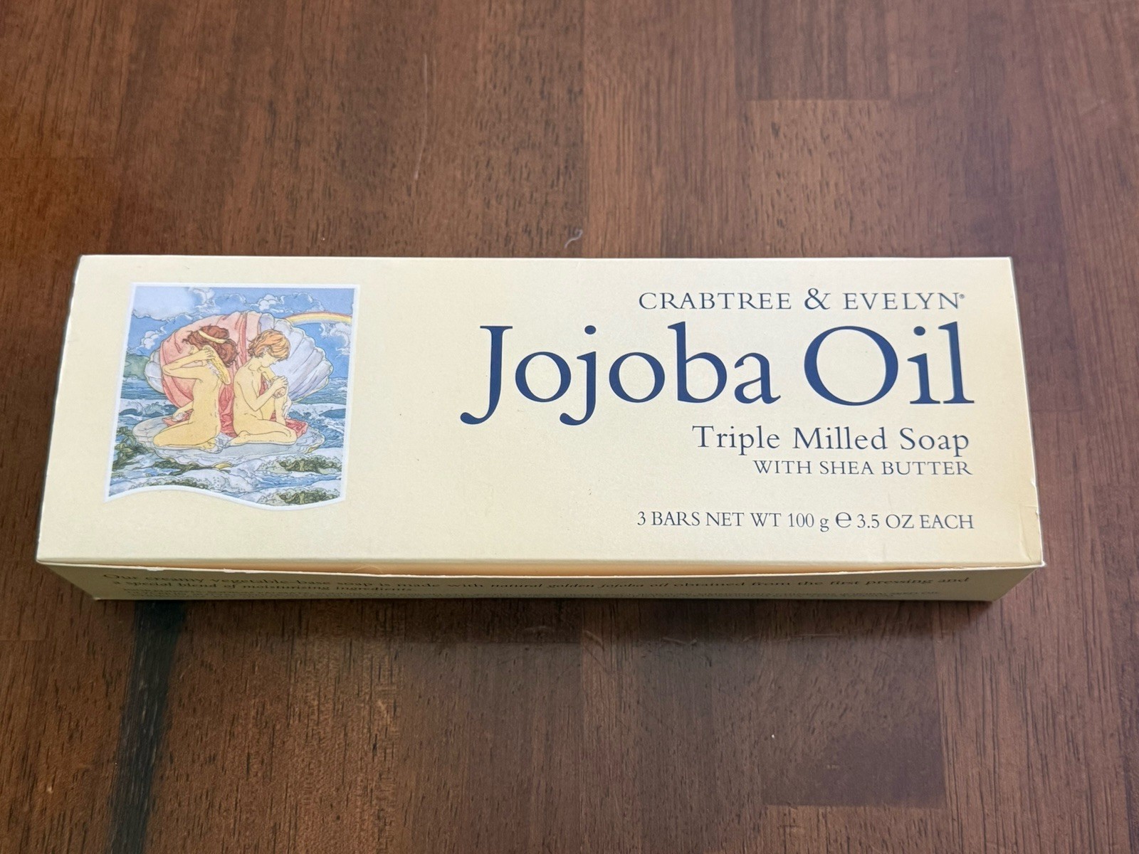 Crabtree & Evelyn Jojoba Oil 3.5oz. Triple-Milled Soap w Shea Butter (Pack of 3)