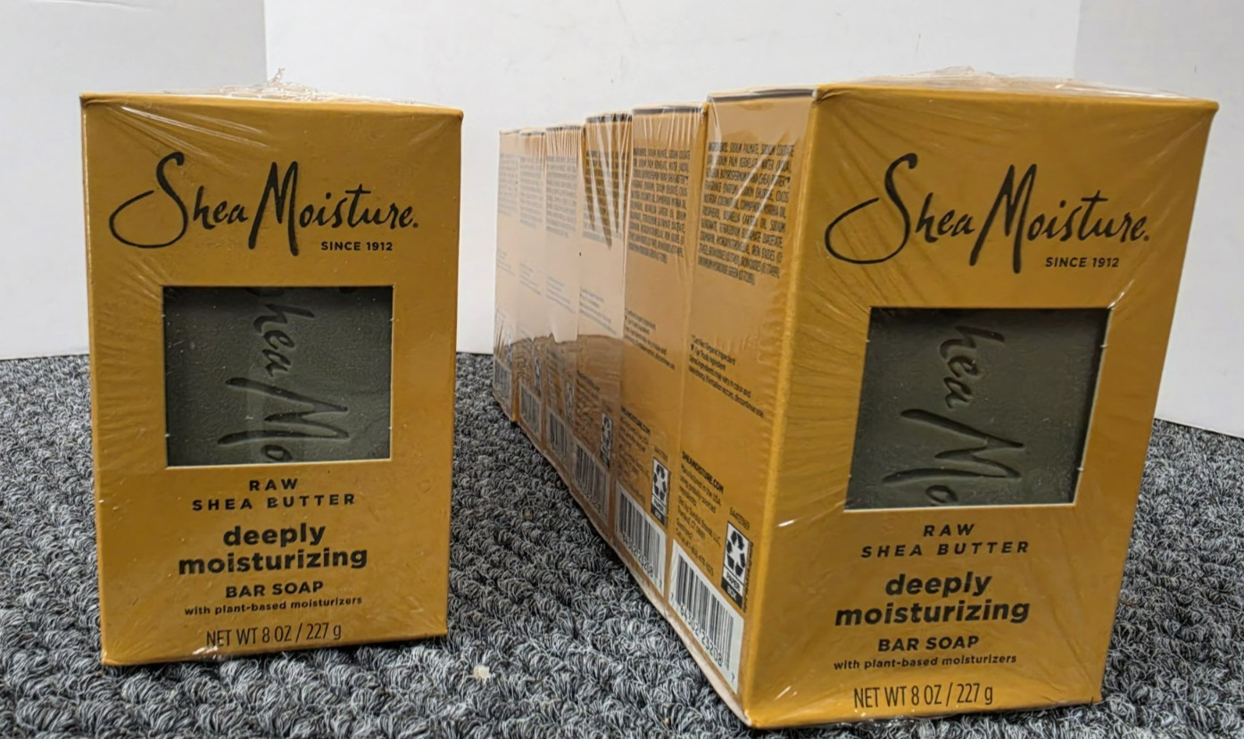 12 X Shea Moisture Raw Shea Butter – Deeply Moisturizing Bar Soap 8 OZ/each