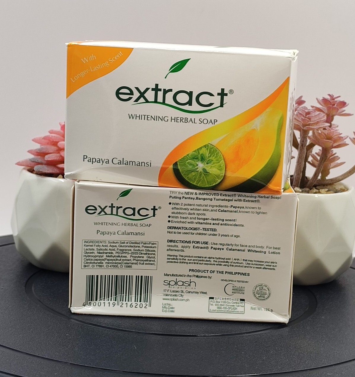 2x 💯 Original Papaya Extract Whitening Herbal Soap.
