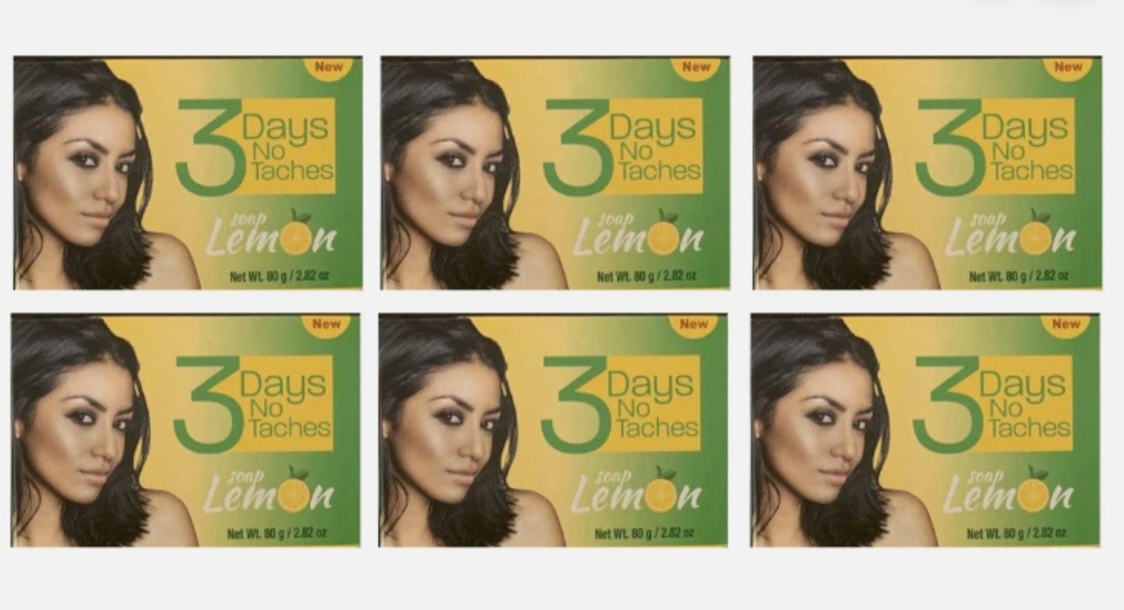 {PACK OF 6} 3Days No Taches Soap Lemon 80/2.82 Oz FREE SHIPPING