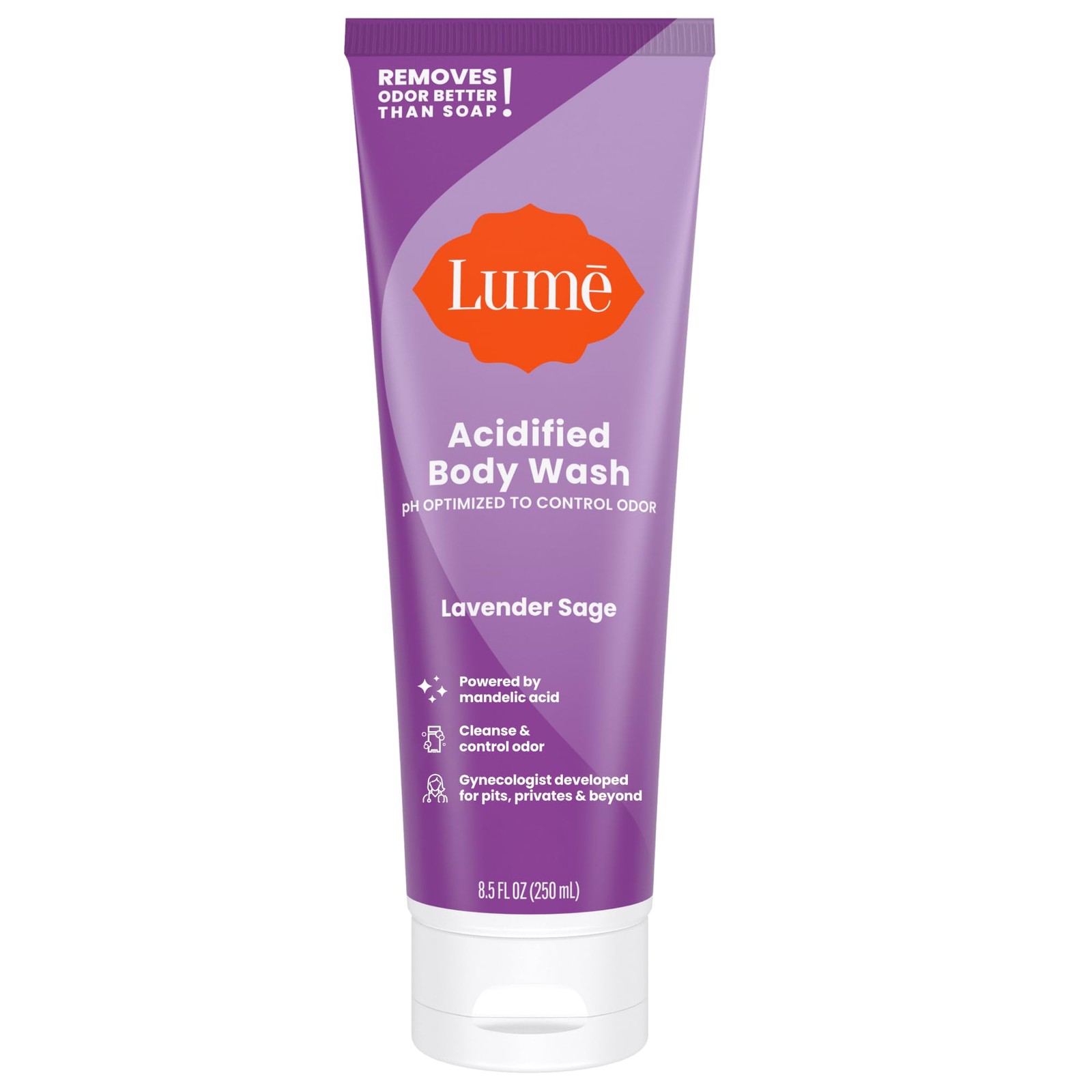 Lume Acidified Body Wash – 24 Hour Odor Control – Removes Odor Better than Soap