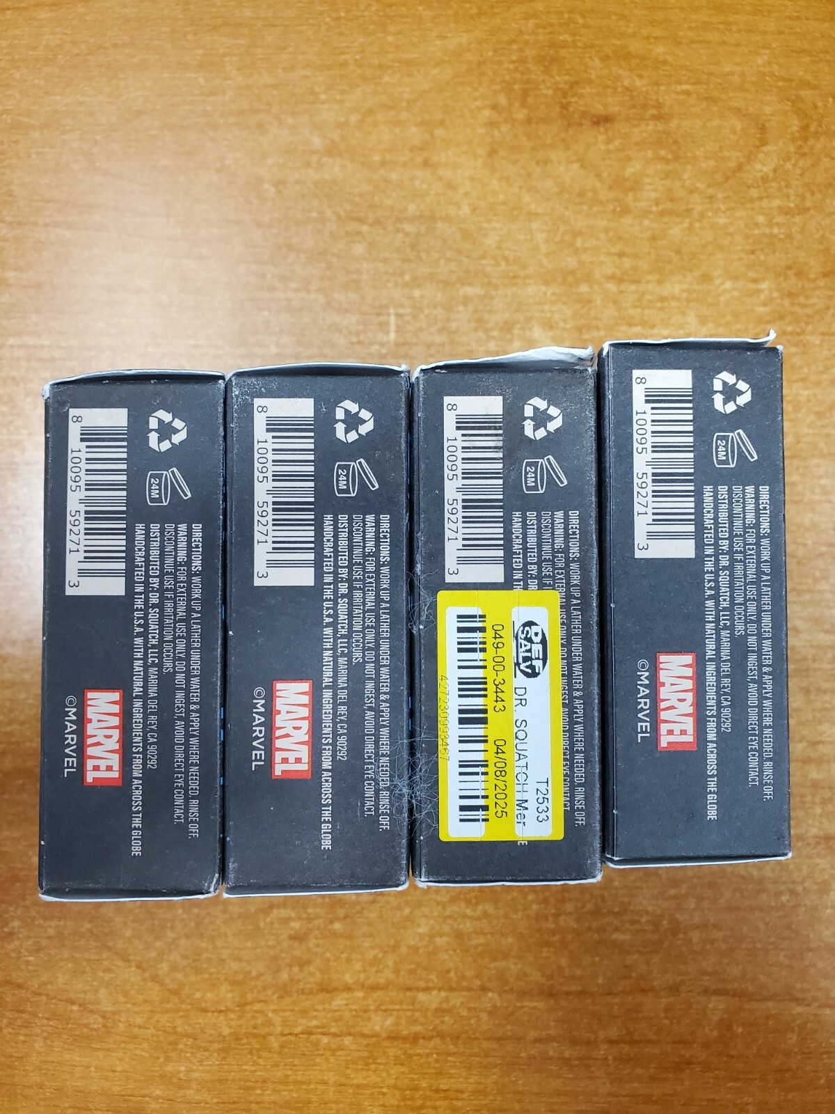 4 Pk: Dr. Squatch Marvel Thor DIVINE STORM Med. Grit 5oz Soap Bar (2713-D6)