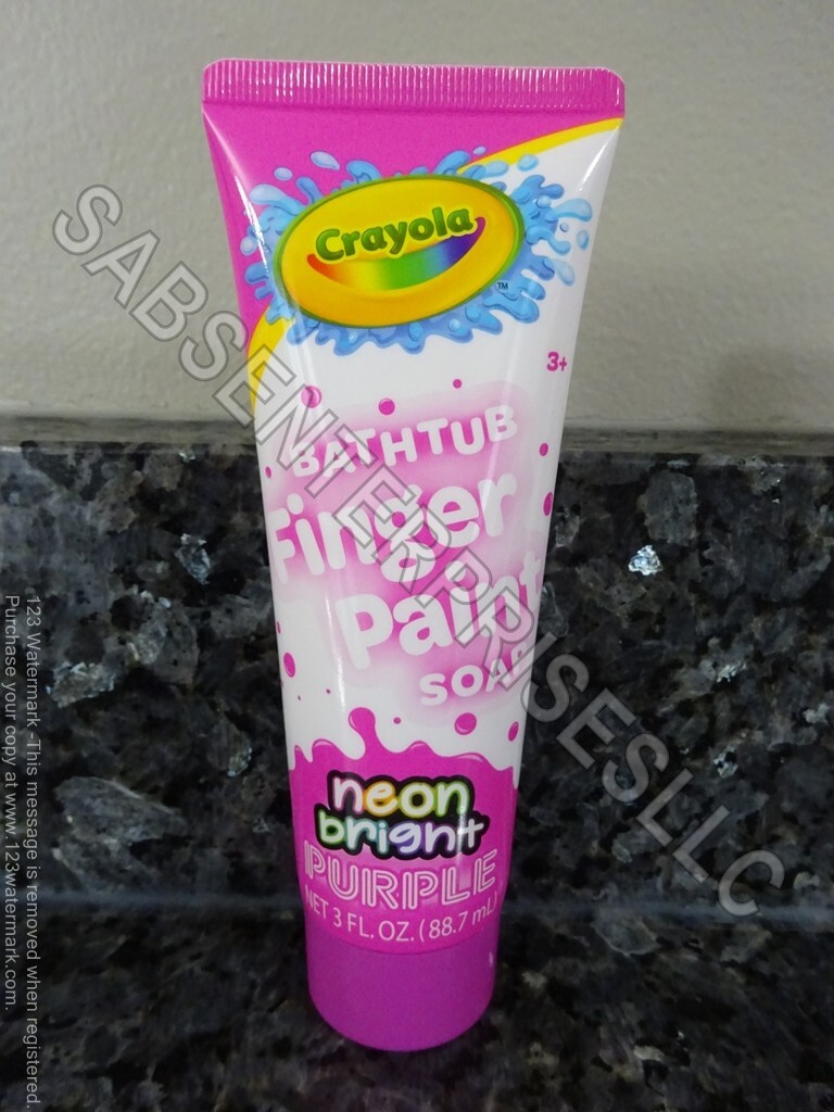 12 Crayola Kids Bathtub Finger Paint Soap Neon Bright 7 Purple & 5 Pink 3 FL oz.