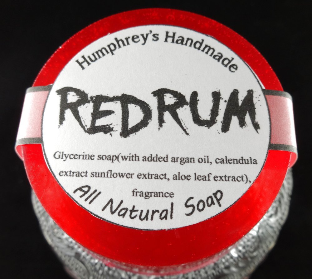 REDRUM Bay Rum Soap Red Glycerin Men’s Shaving Bar, Argan Oil Beard Wash Horror