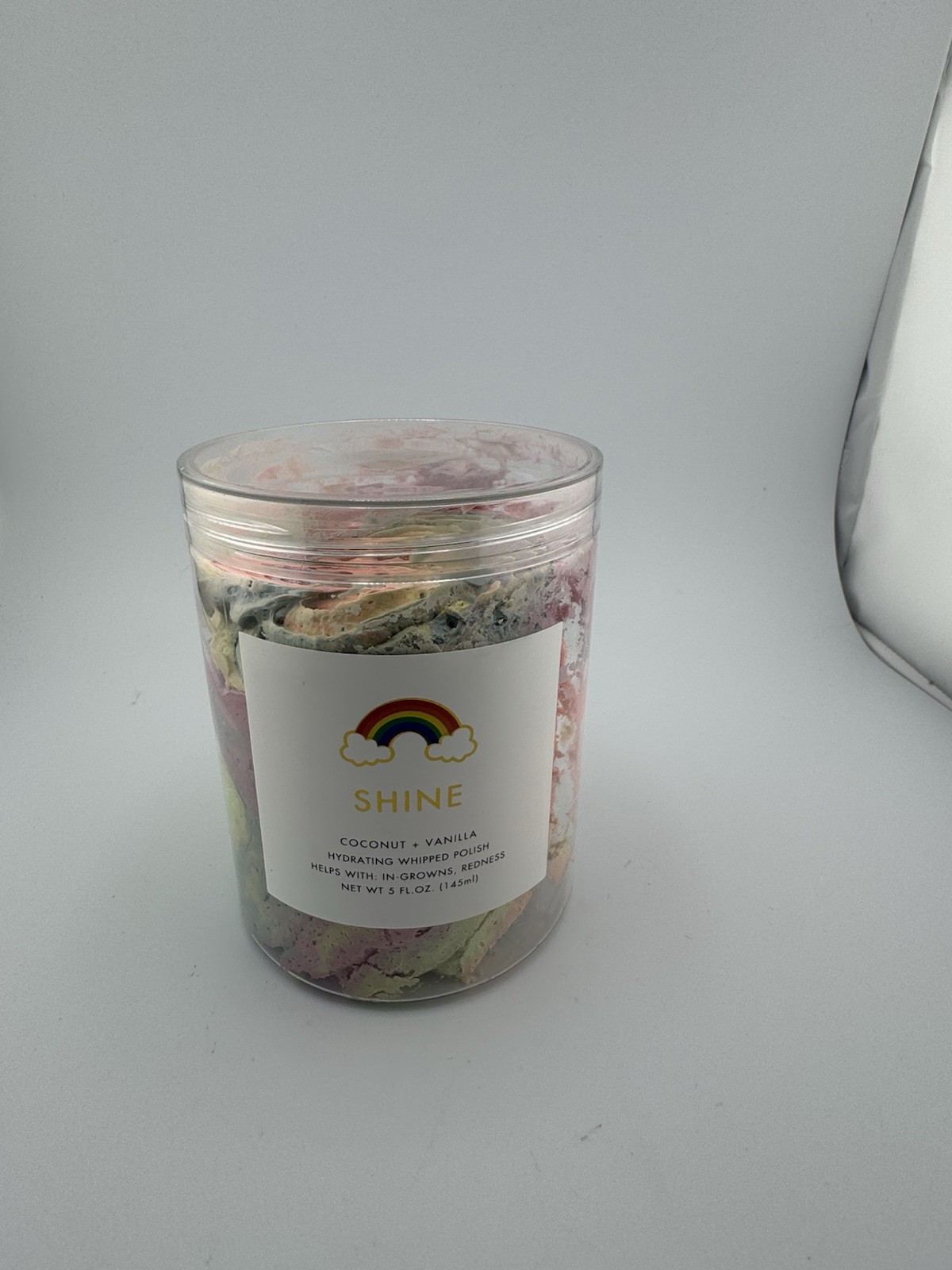 Rainbow Whipped Soap Body Scrub Exfoliating Dessert Soap Jar USA