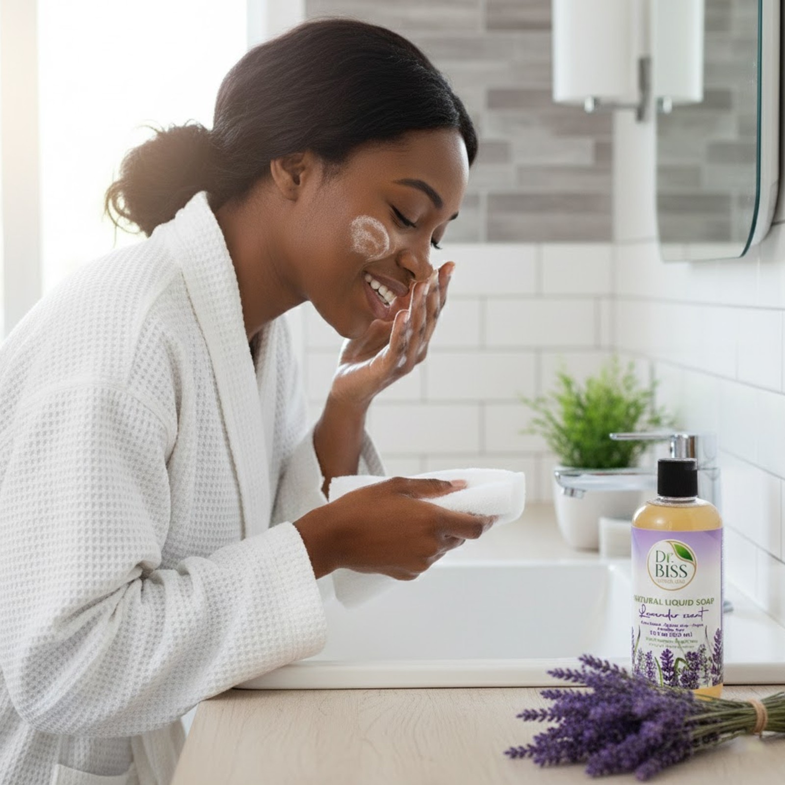 Dr. BISS Natural Vegan Liquid Soap 16 oz – Lavender, Peppermint & Unscented Wash
