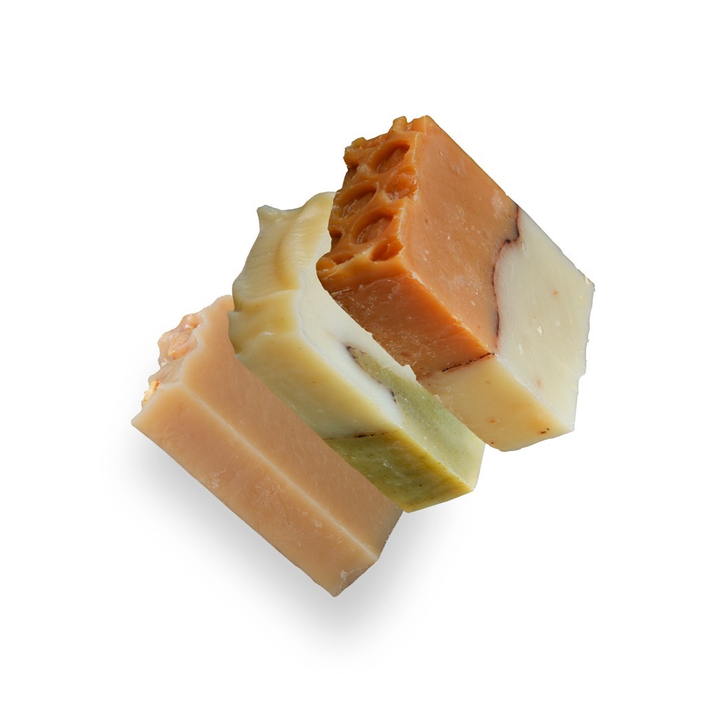 Natural Handmade Bar Soap 3-Pack Gift Box Oats and Honey, Tea Tree, Donkey Milk