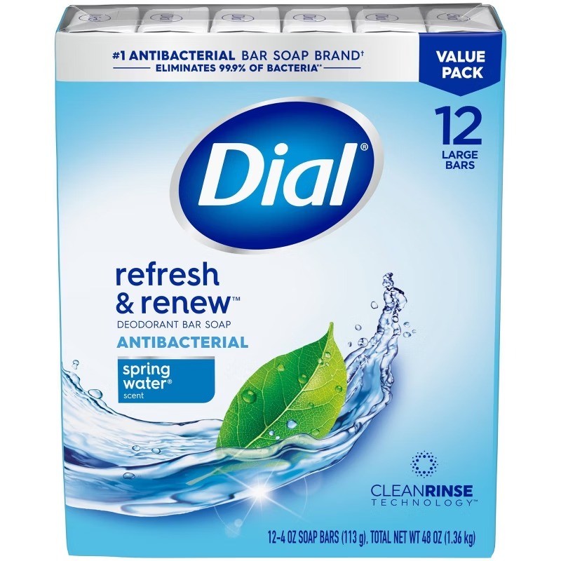 Refresh & Renew Spring Water Antibacterial Bar Soap – 4oz/12pk