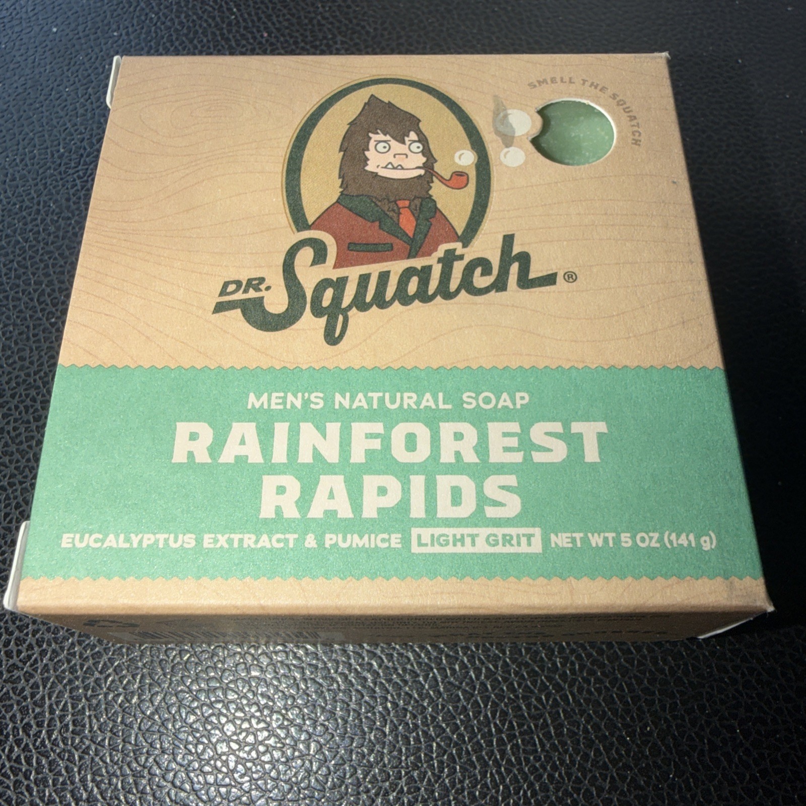 Dr Squatch Rainforest Rapids Bar Soap 5oz Light Grit Natural Soap NIB NEW Men