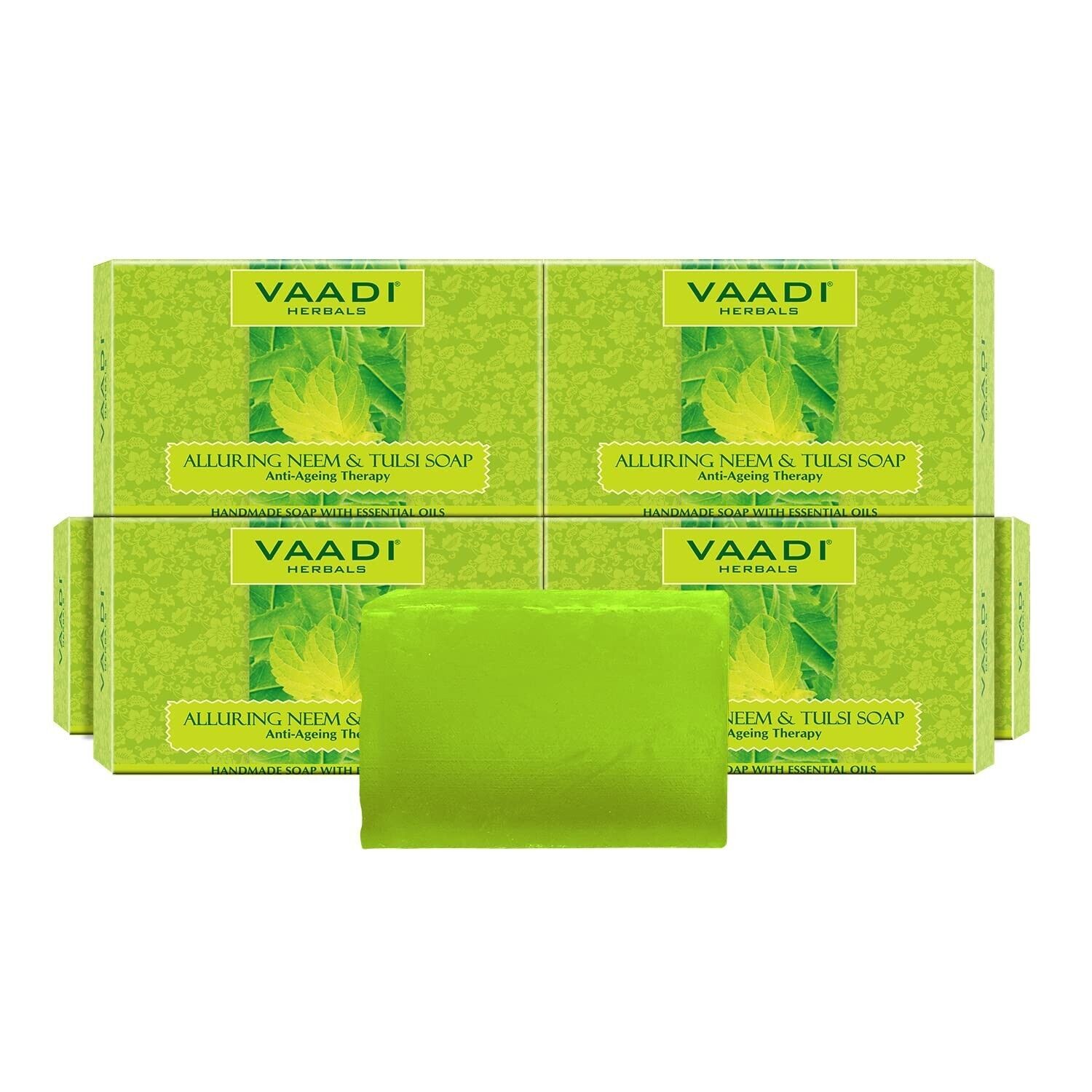 Vaadi Herbals Neem Tulsi Soap with Vitamin E 75 g (Pack of 6)