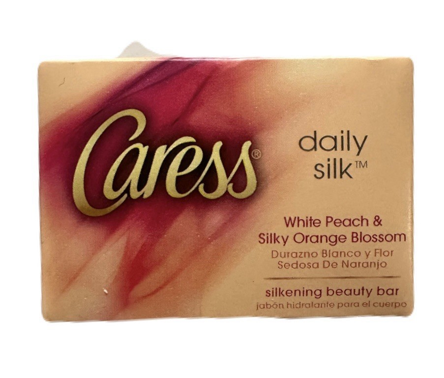 Caress Daily Silk White Peach & Silky Orange Blossom Beauty 3.15oz Bar Soap 4 Pk