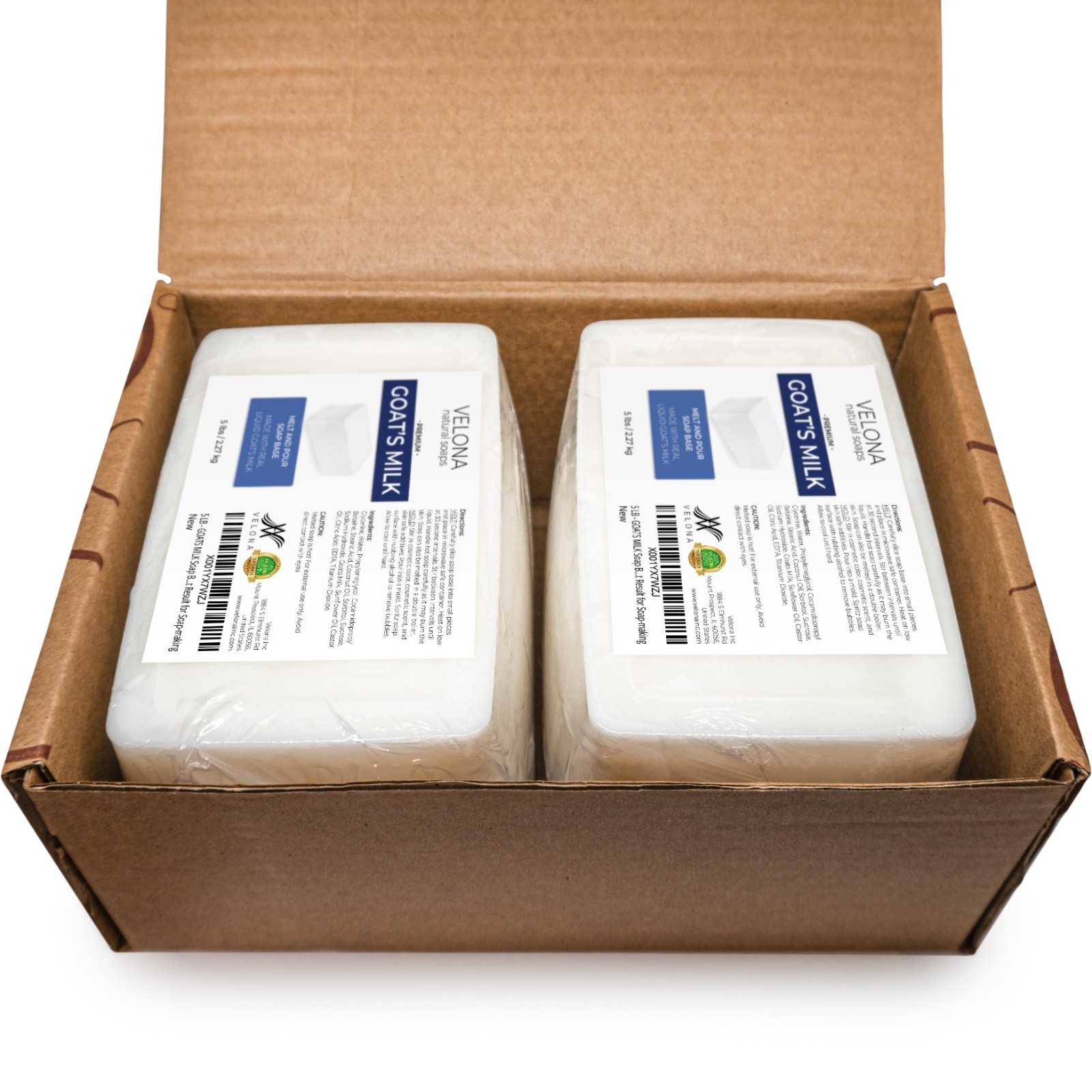 2,5,10,25 LB – GOATS MILK Soap Base by Velona | SLS/SLES free | Melt and Pour