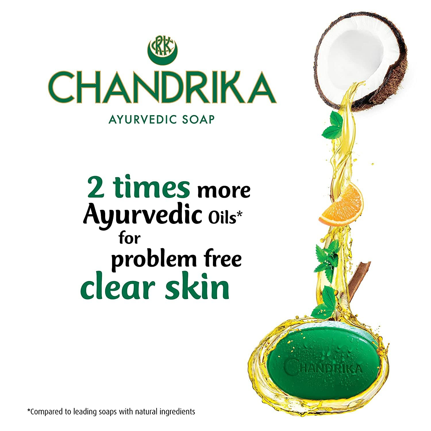 Chandrika Ayurvedic Soap Hand Made -Problem Free Clear Skin – 75 Gram -Free Ship
