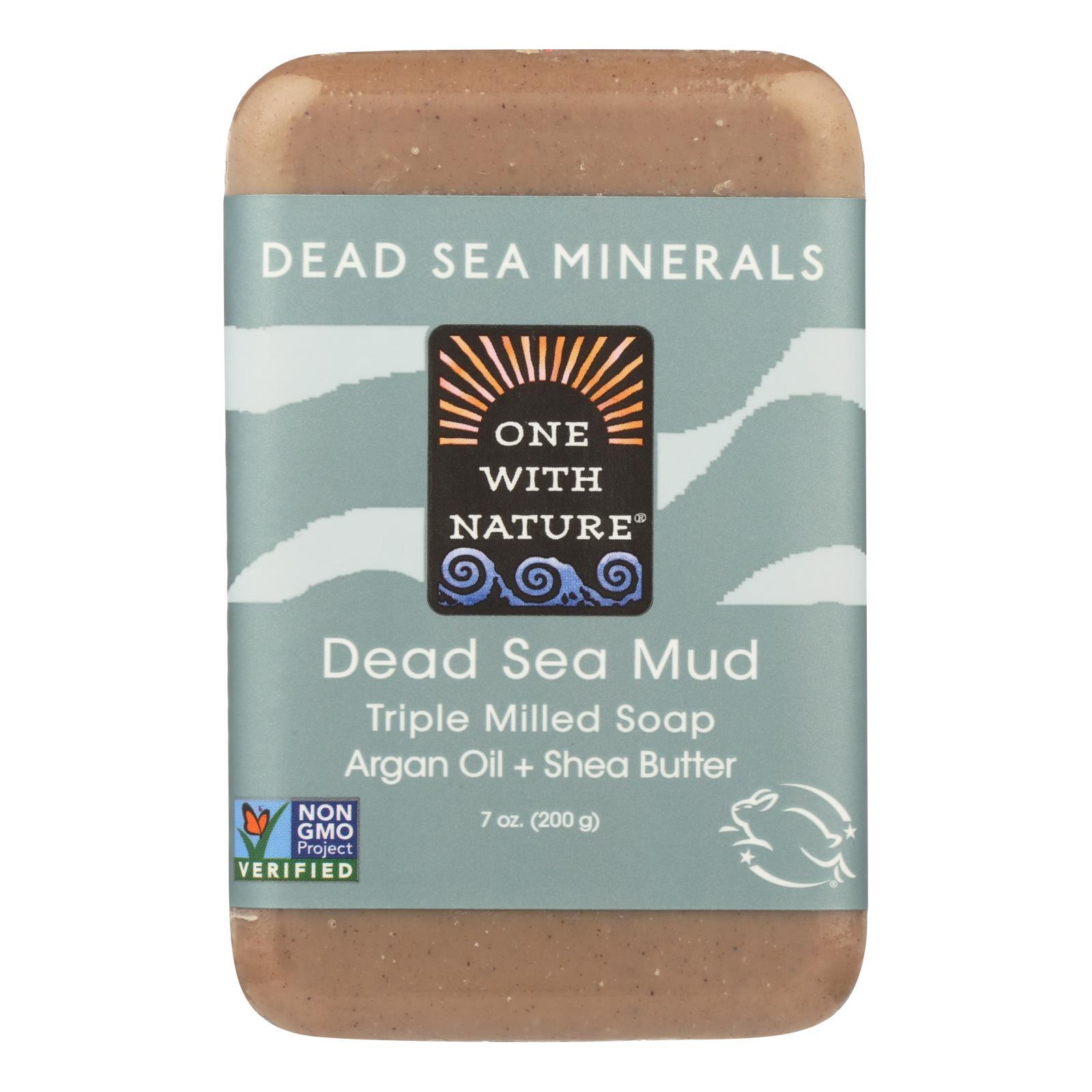 Dead Sea Mineral One With Nature Dead Sea Mud Soap with Shea Butter 7 oz 6 Pack