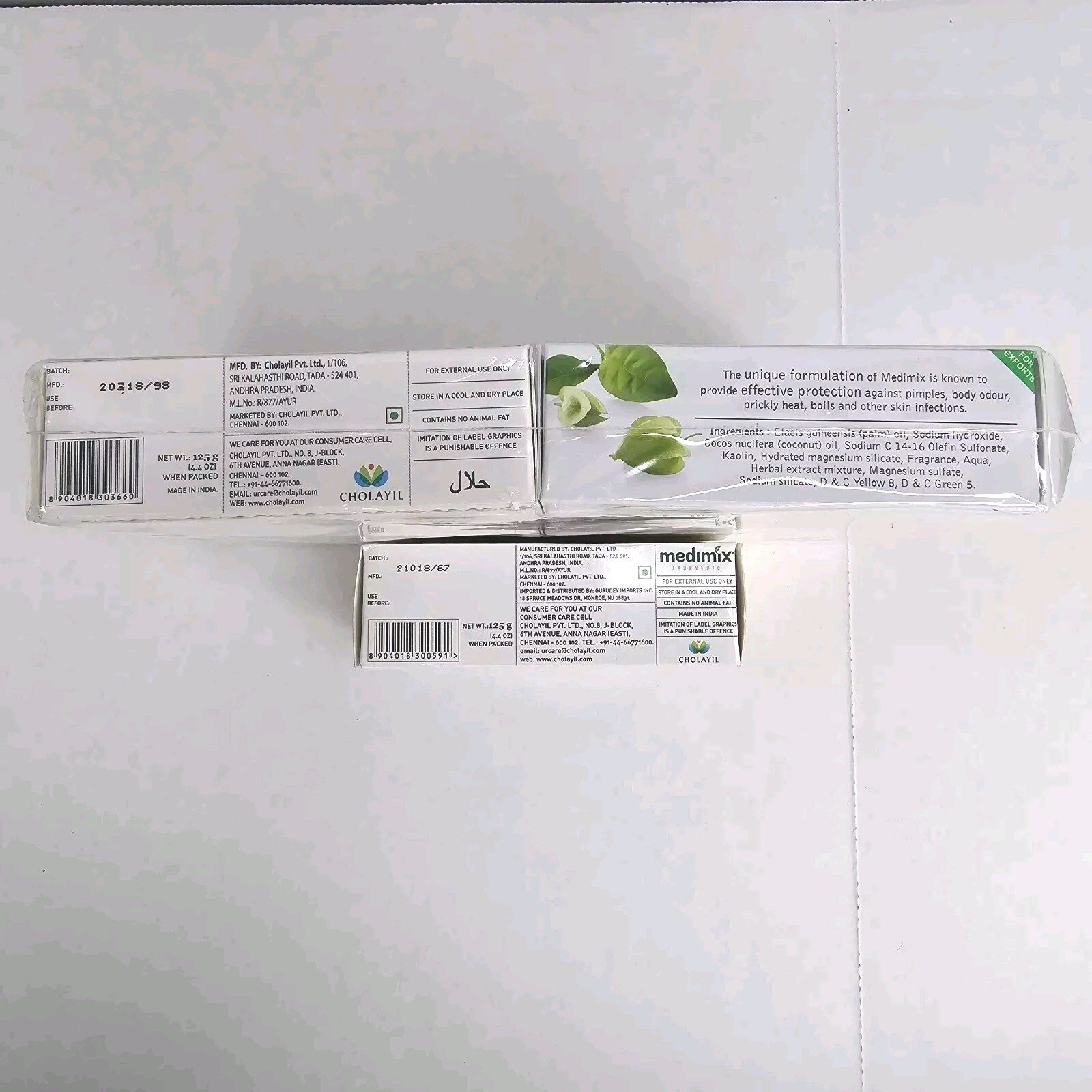 MEDIMIX AYURVEDIC Bar Soaps Lot of 5 4.4 oz Sandal Glycerin Turmeric Argan Herbs