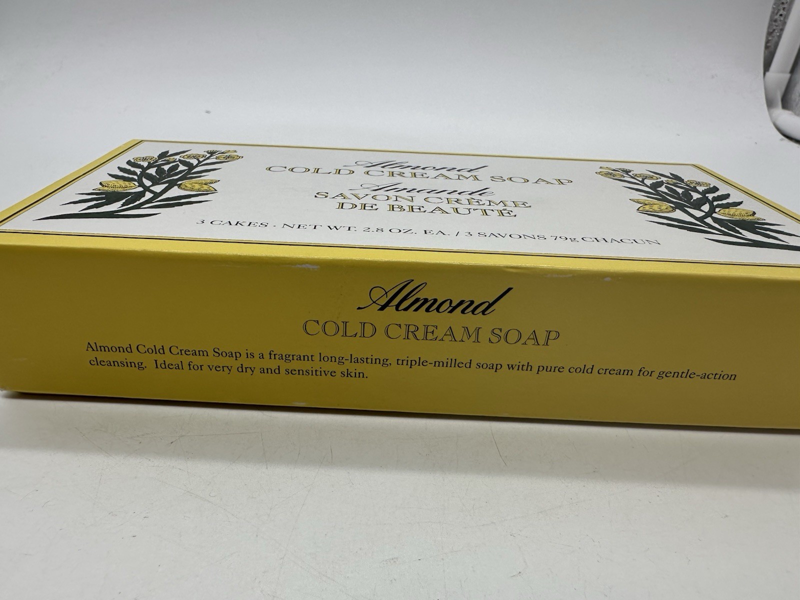 Vintage Caswell Massey Almond Cold Cream Soap Set of 2 2.8 oz Bars with Box