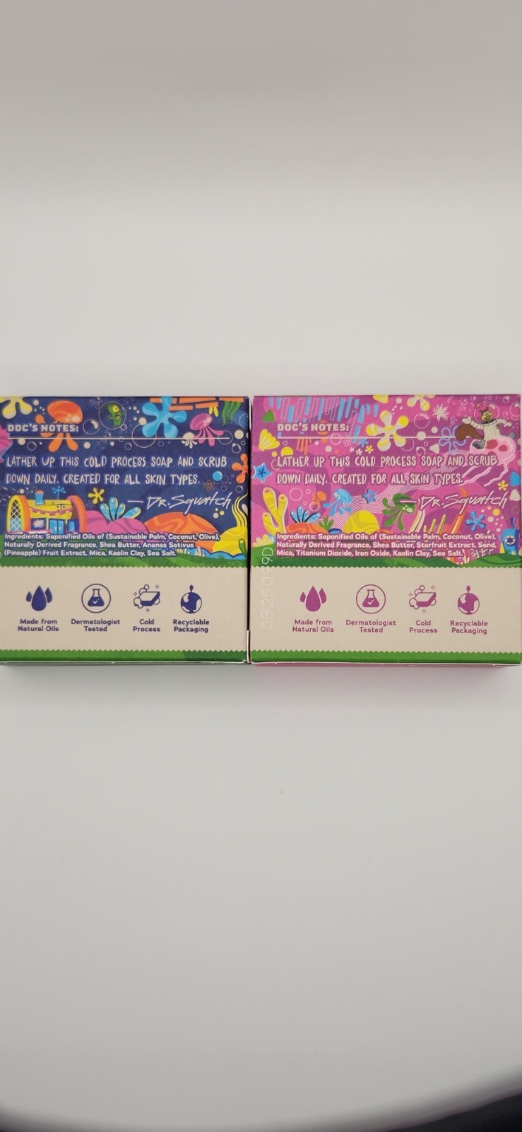 Dr. Squatch Mens Limited Edition SPONGEBOB SQUAREPANTS PATRICK Natural Soap Bars