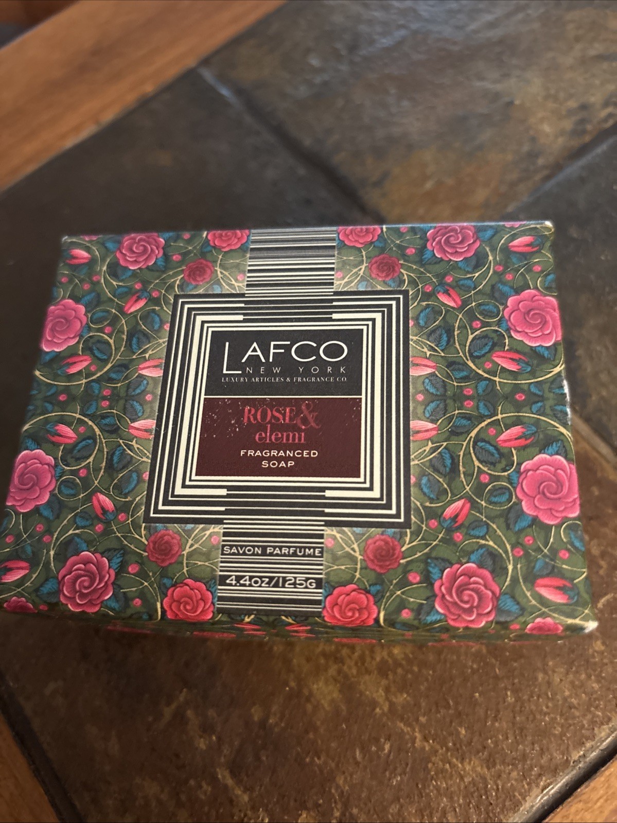 Lafco New York Bar Soap Rose & Elemi Fragrance Luxury 4.4 Oz New