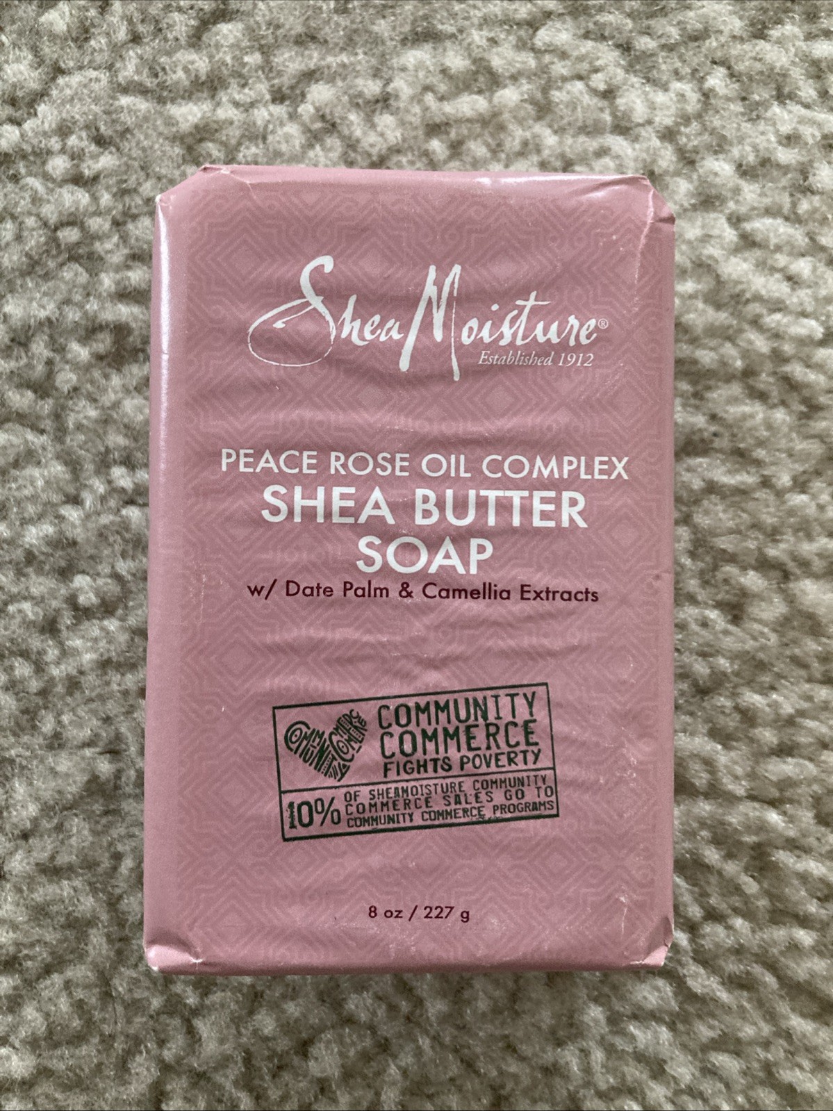 Shea Moisture Peace Rose Oil Complex Shea Butter Soap w/ Date Palm & Camellia
