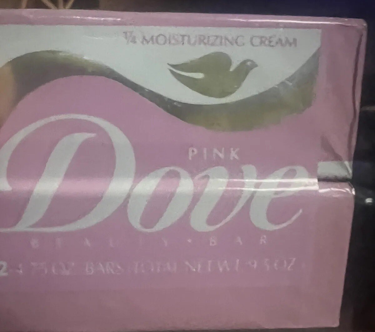 2 Vintage Dove Pink Beauty Bar Soap 200 gram 1/4 Moisturizing Cream Light Scent