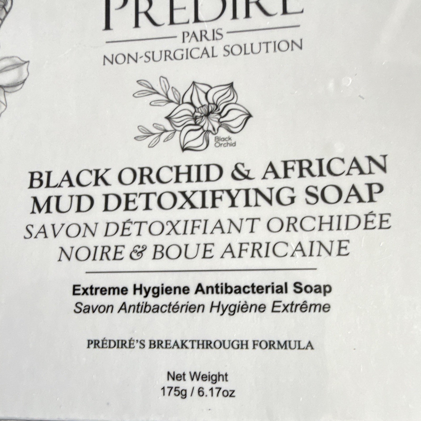 PRÉDIRÉ Paris Black Orchid & African Mud Soap Antibacterial Detox 175g PSB002