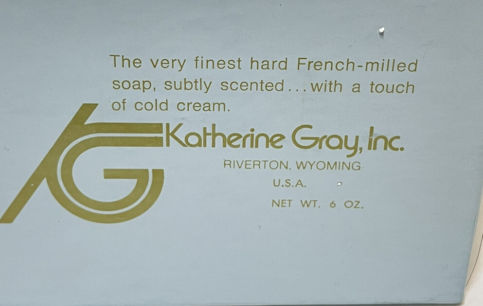 Vintage Kathrine Gray Owl Printed Hard French Milled Soap with Cold Cream