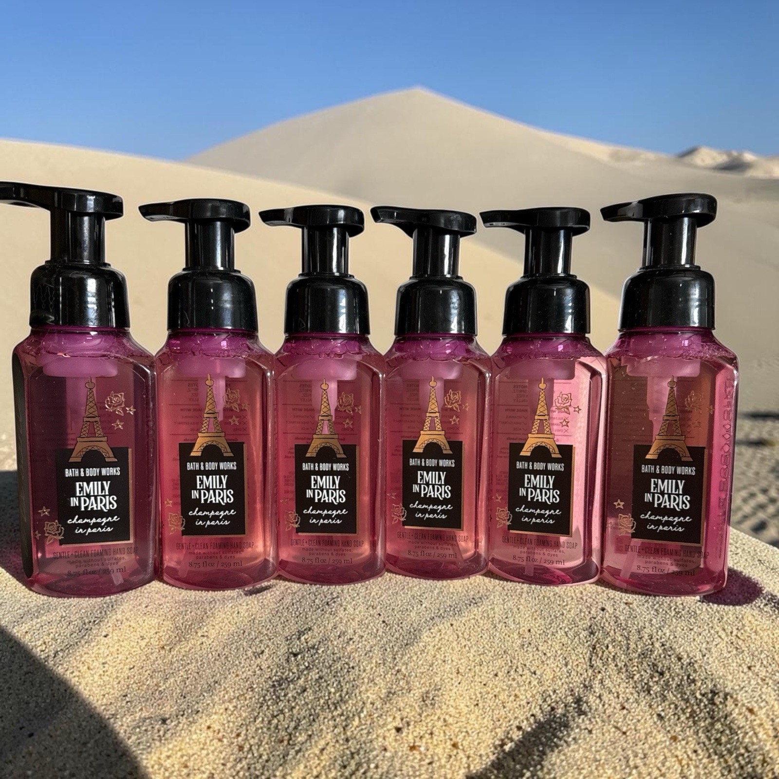 6 New CHAMPAGNE IN PARIS BATH & BODY WORKS GENTLE FOAMING HAND SOAP