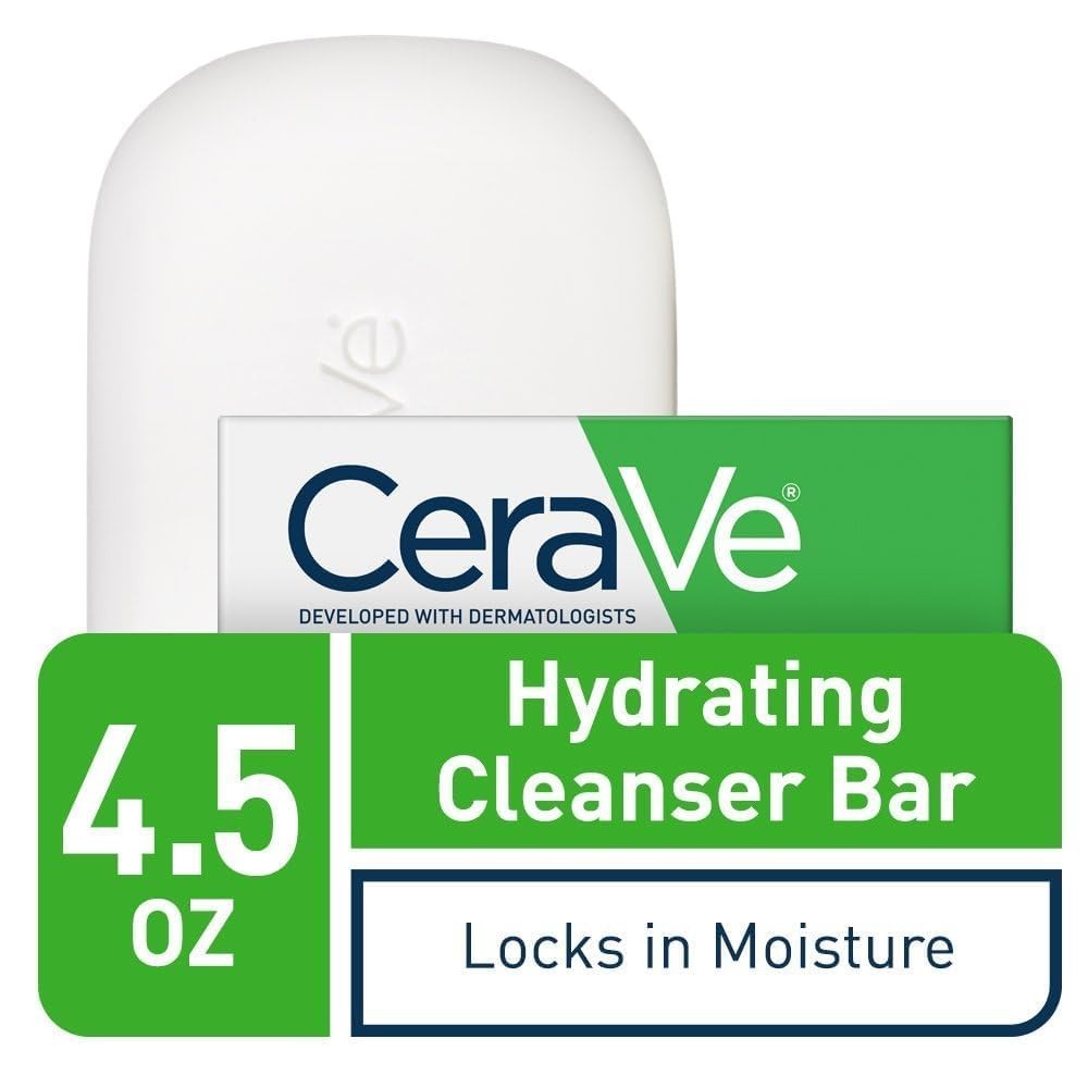 CeraVe Hydrating Cleanser Bar | Soap-Free Body and Facial Cleanser with 5%