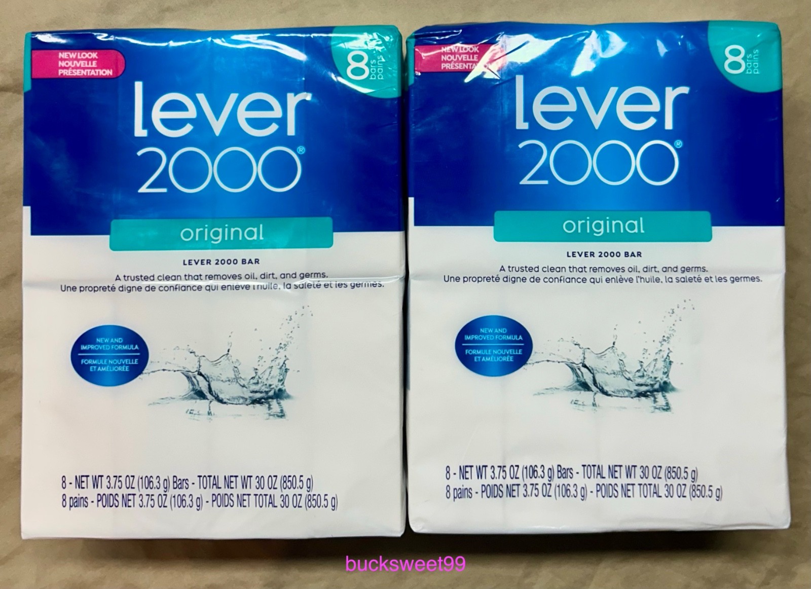 Lever 2000 ORIGINAL Bar Soap – 3.75 oz each BAR – 16 BARS TOTAL