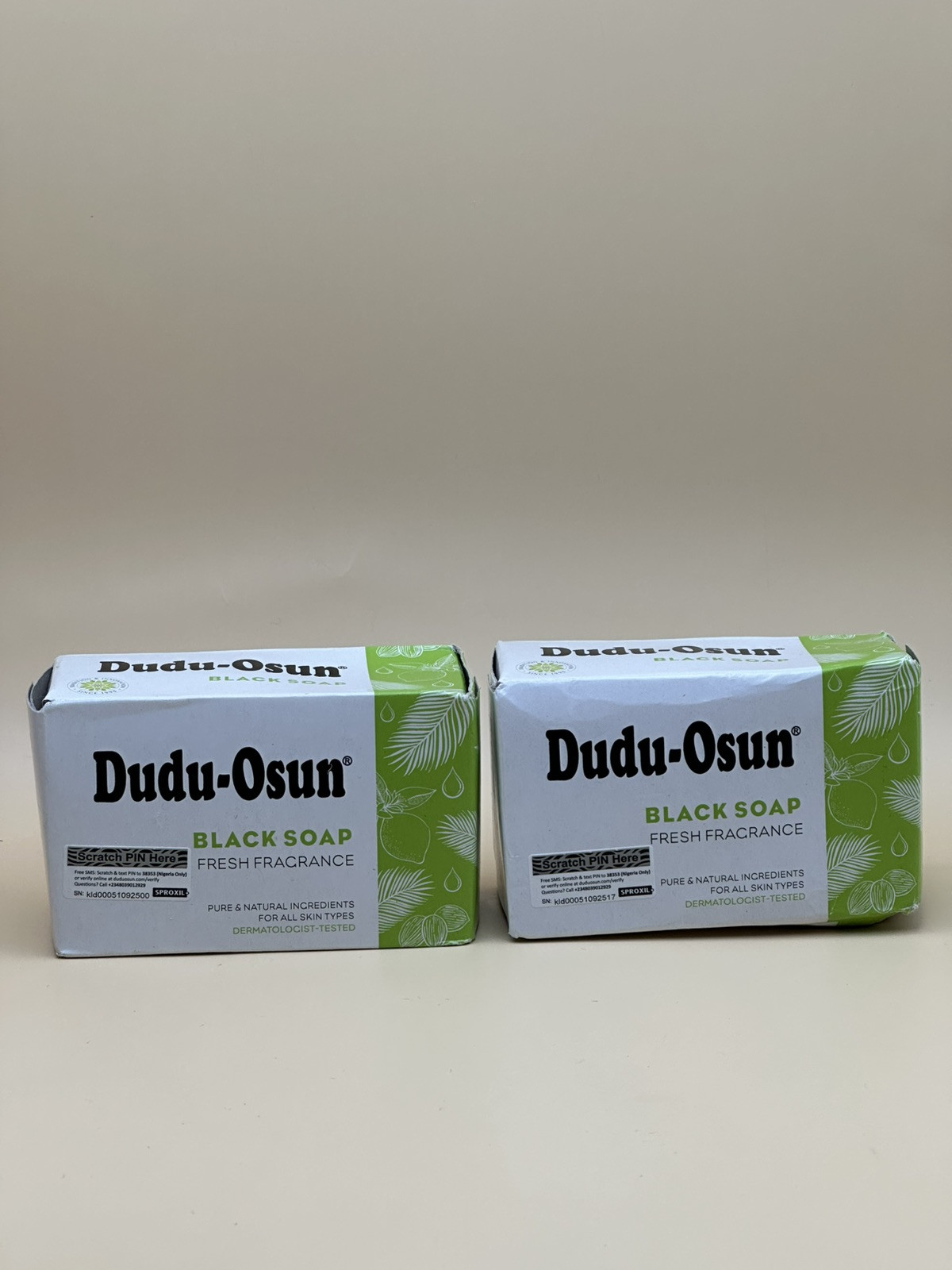 2 Pack DUDU OSUN African BLACK SOAP Natural Herbal RAW Free Shipping