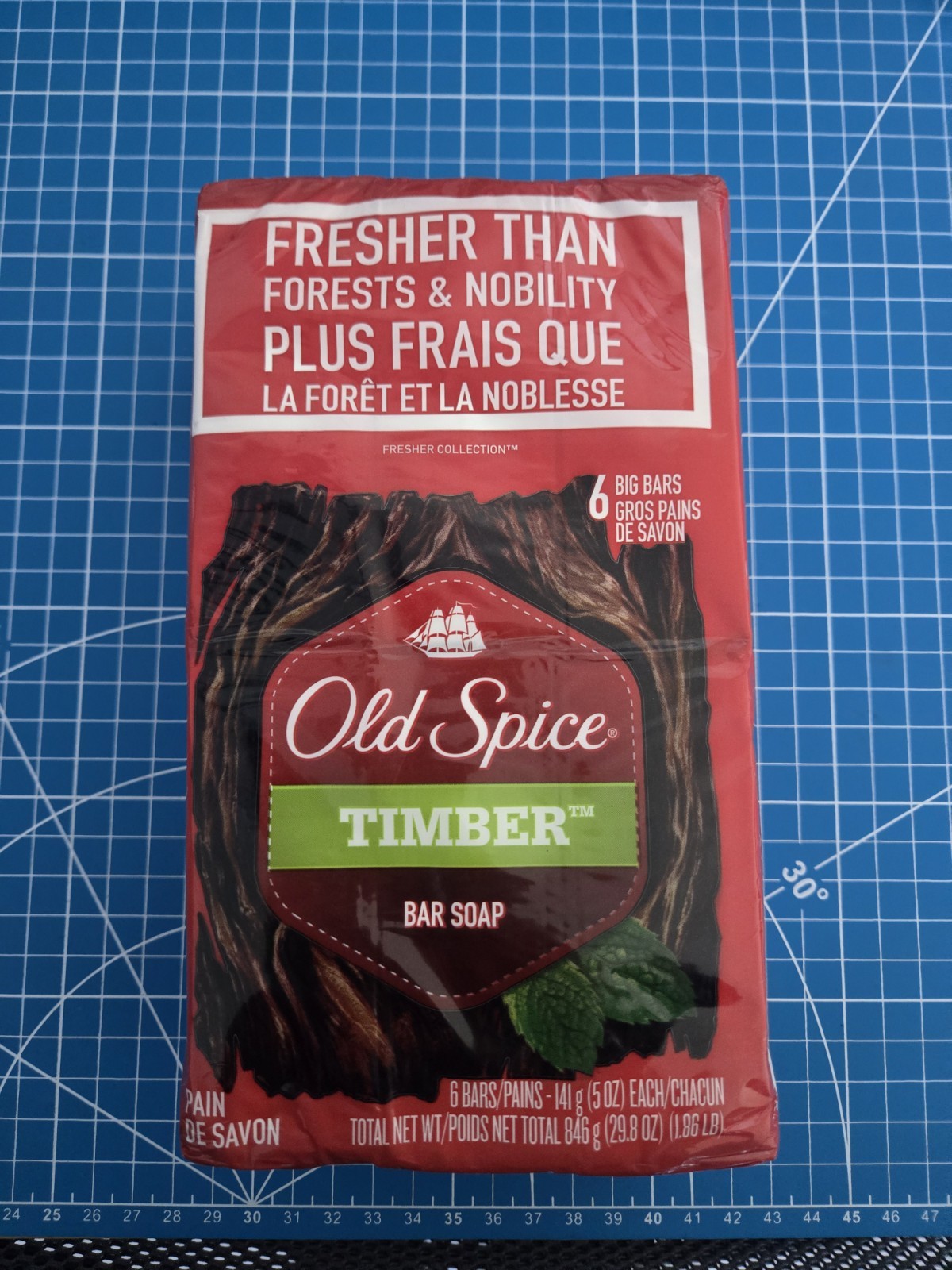 Old Spice Timber Bar Soap 6 pack NEW